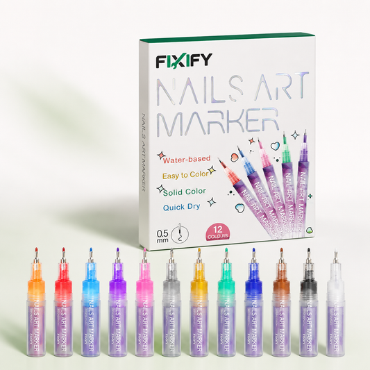 FIXIFY 12 Colors 3D Nail Art Pens