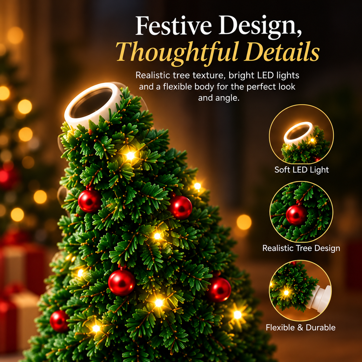 Christmas projector with festive tree design