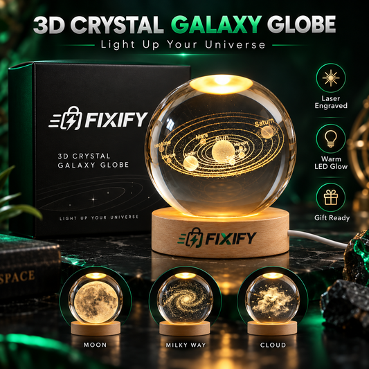FIXIFY 3D Crystal Galaxy Globe