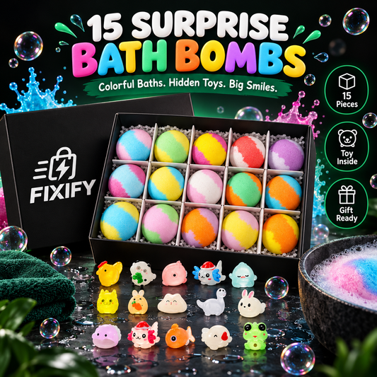 FIXIFY 15 Surprise Kids Bath Bombs