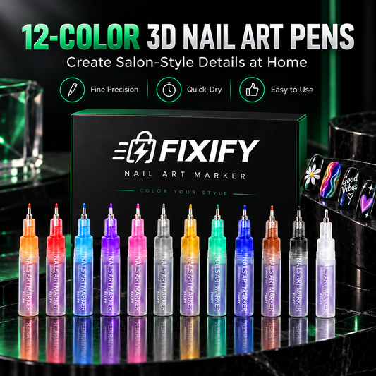 FIXIFY 12-Color 3D Nail Art Pens